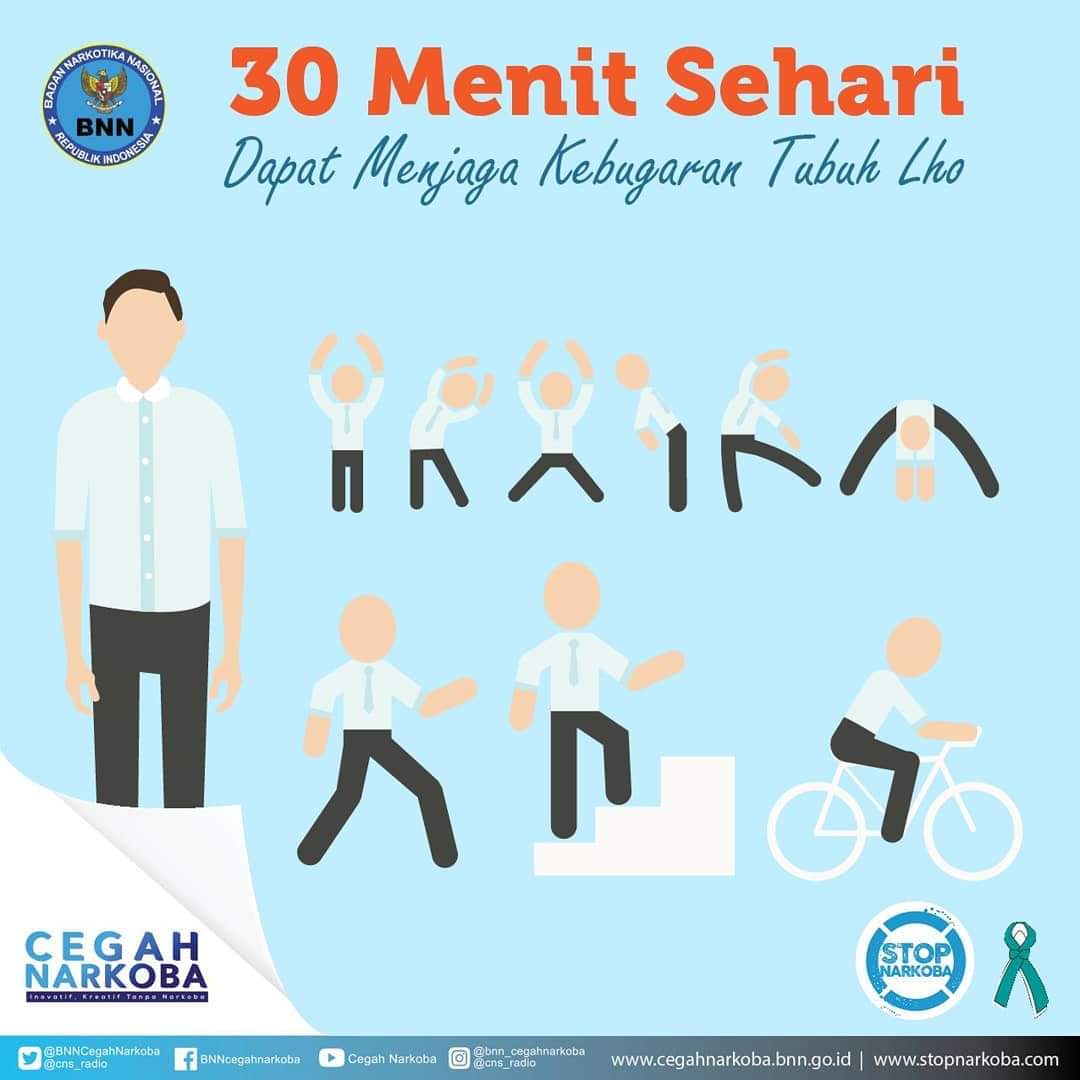 Olahraga ringan 30 menit di awal hari untuk menjaga kebugaran tubuh