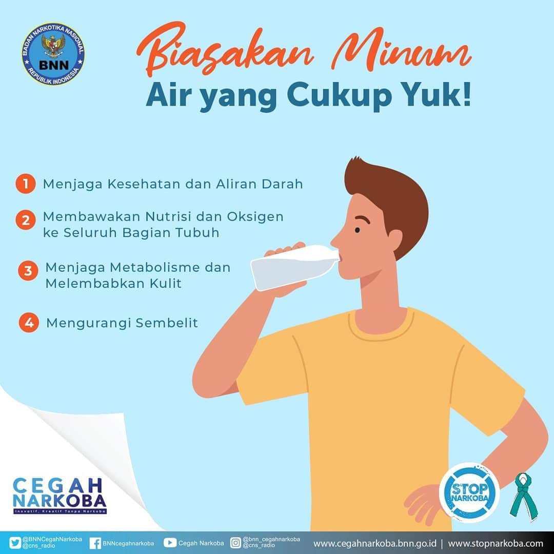 Biasakan minum air yang cukup Yuk! Biasakan minum air yang cukup Yuk!