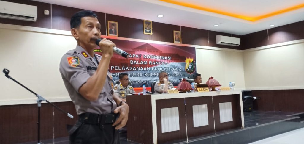 RAPAT KOORDINASI PELAKSANAAN PROLAT POLRI FUNGSI TEKNIS KEPOLISIAN TA. 2020