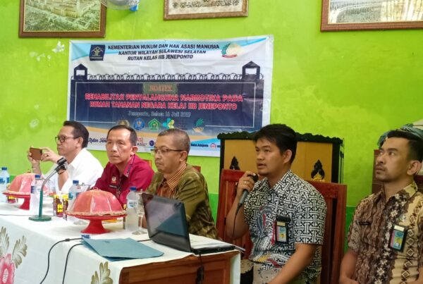 Laksanakan Rehabilitasi, Rutan Kelas IIB Jeneponto Gandeng BNNP Sulsel Bimtek Pegawai Rutan Laksanakan Rehabilitasi, Rutan Kelas IIB Jeneponto Gandeng BNNP Sulsel Bimtek Pegawai Rutan