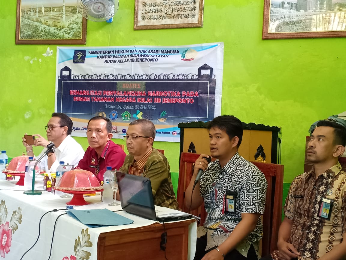Laksanakan Rehabilitasi, Rutan Kelas IIB Jeneponto Gandeng BNNP Sulsel Bimtek Pegawai Rutan Laksanakan Rehabilitasi, Rutan Kelas IIB Jeneponto Gandeng BNNP Sulsel Bimtek Pegawai Rutan