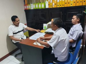 Pengambilan buku bukti kepemilikan senjata Api milik BNNP Sulsel di Polda Sulsel dan wasdal BMN BNNP Sulsel Tahun 2019