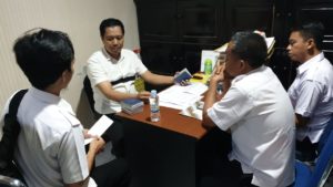 Pengambilan buku bukti kepemilikan senjata Api milik BNNP Sulsel di Polda Sulsel dan wasdal BMN BNNP Sulsel Tahun 2019