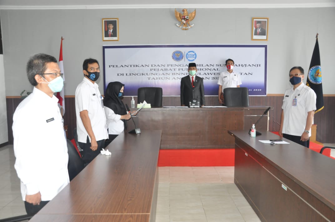 Pejabat fungsional penyuluh BNNK Bone dilantik secara virtual Pejabat fungsional penyuluh BNNK Bone dilantik secara virtual