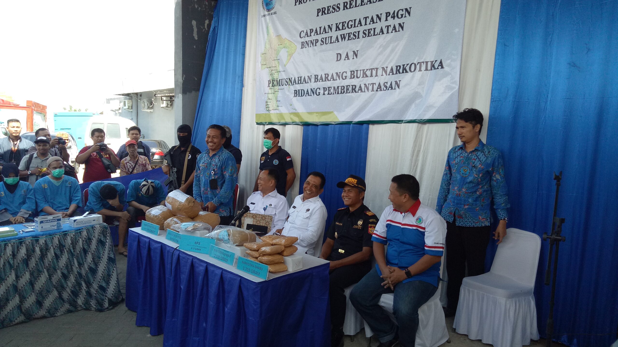 press release capaian kinerja tahun 2019 dan pemusnahan barang bukti Narkotika
