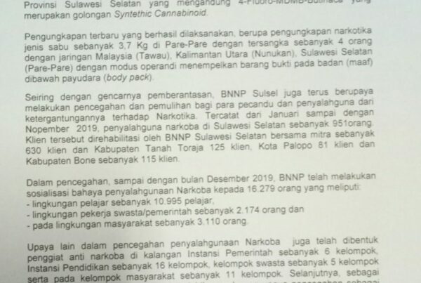 PRESS RELEASE CAPAIAN KINERJA TA. 2019