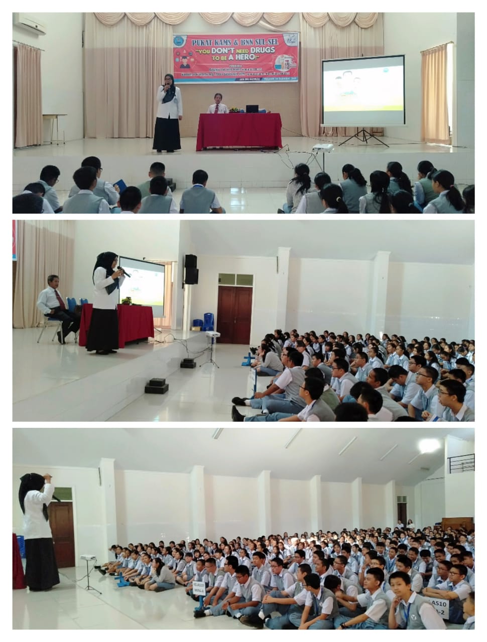 Surat Profesional dan Usahawan Katolik Keuskupan Agung Makassar tentang Seminar Bahayanya Narkoba bagi para siswa (i) SMA Katolik Rajawali Makassar.