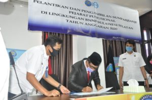 KEPALA BNNP SULSEL MELANTIK PEJABAT FUNGSIONAL DI LINGKUNGAN BNNP SULAWESI SELATAN
