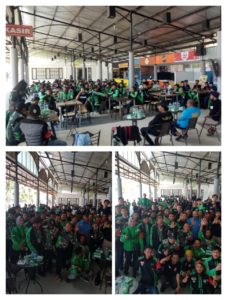 Sosialisasi P4GN dengan tema " ekspres Barang Terlarang terhadap mitra Grab "