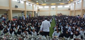 Narasumber pada kegiatan character Building Program Mahasiswa baru TA 2019/2020. Universitas Mega Rezky Makassar