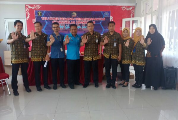 Pelaksanaan Tes Urine ASN di Lingkungan Kerja Pemasyarakatan dan Rutan Kelas I Makassar