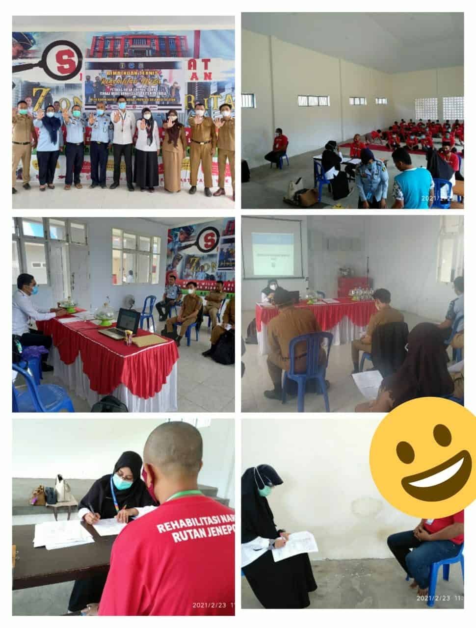 BNN Provinsi Sulawesi Selatan Bimbingan Teknis Layanan Rehabilitasi pada petugas layanan Rehabilitasi Rutan Klas II B Jeneponto .