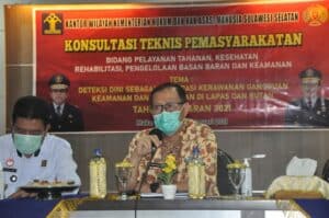 Kepala BNNP Sulawesi Selatan Brigjen Pol. Drs. Ghiri Prawijaya,M.Th menjadi Narasumber pada kegiatan Konsultasi Teknis Pemasyarakatan