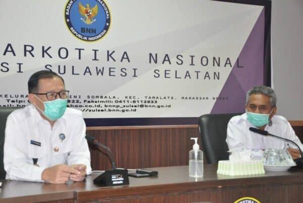 Kepala BNNP Sulsel Beserta Jajaran Mengikuti Kegiatan Rapat Pimpinan BNN RI Secara Virtual.