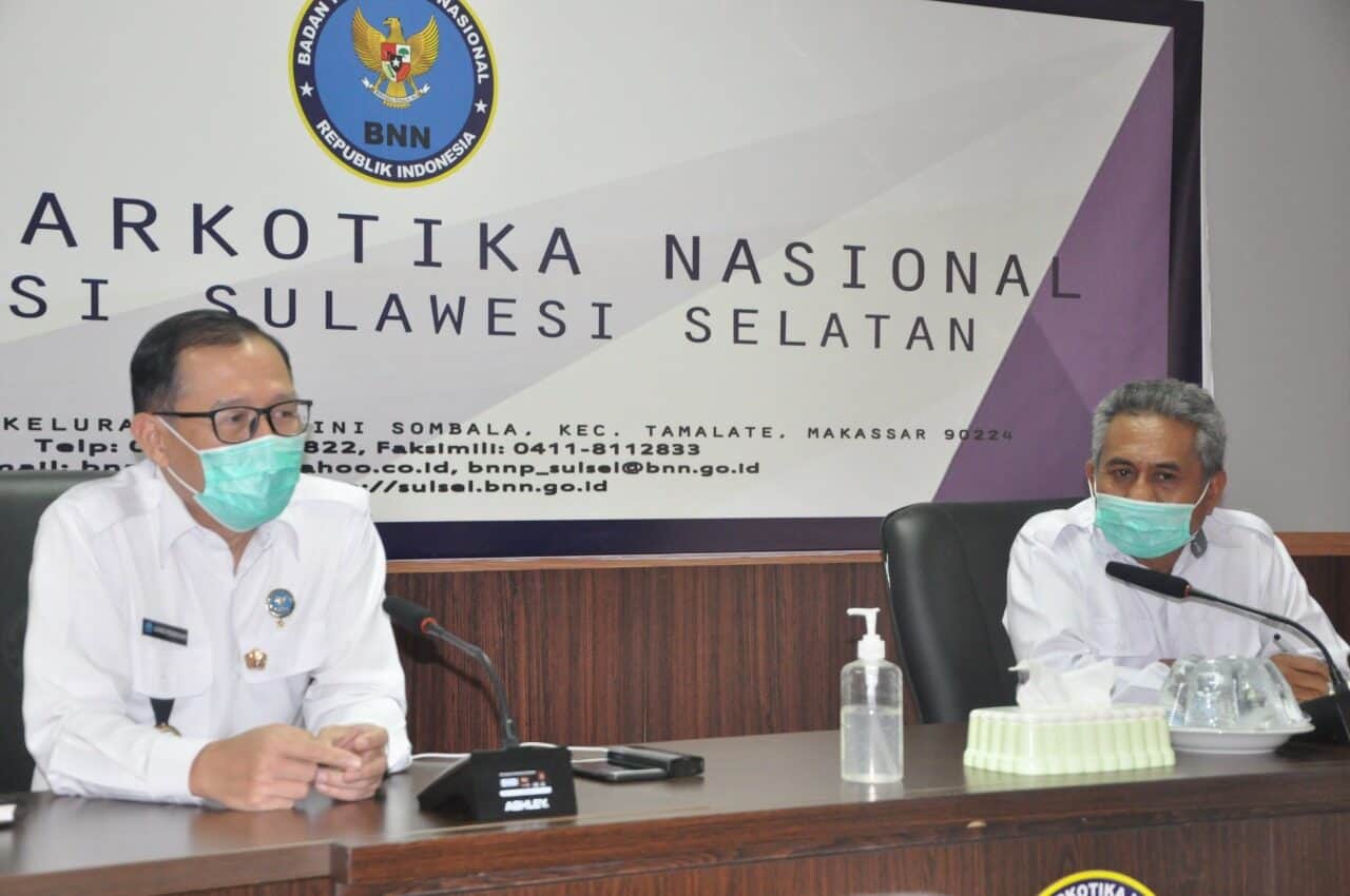 Kepala BNNP Sulsel Beserta Jajaran Mengikuti Kegiatan Rapat Pimpinan BNN RI Secara Virtual.
