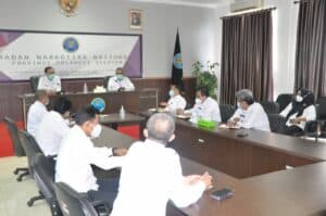 Kepala BNNP Sulsel Beserta Jajaran Mengikuti Kegiatan Rapat Pimpinan BNN RI Secara Virtual.