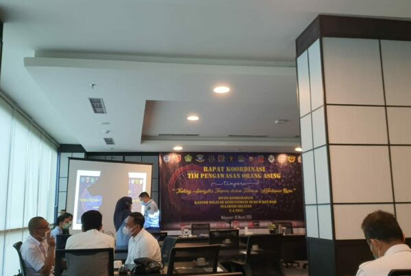BNNP Sulsel Menghadiri Kegiatan Rapat Koordinasi Tim Pengawasan Orang Asing Kemenkumham Sulsel.