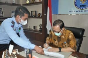 BNNP Sulsel Melaksanakan Penandatanganan Kerjasama Dengan Rutan Klas IIB Barru.
