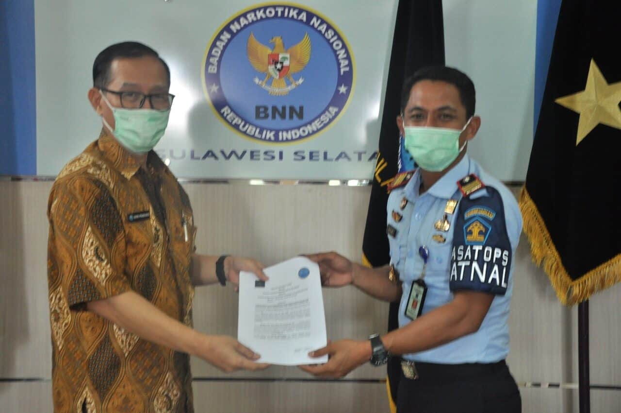 BNNP Sulsel Melaksanakan Penandatanganan Kerjasama Dengan Rutan Klas IIB Barru.