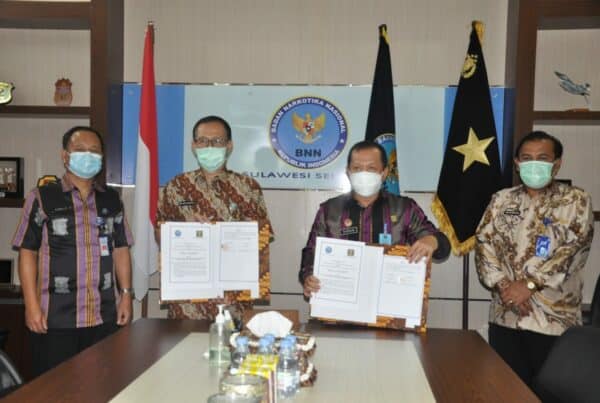 BNNP Sulsel Melaksanakan Penandatanganan Kerjasama Dengan Kemenkumham Sulsel.