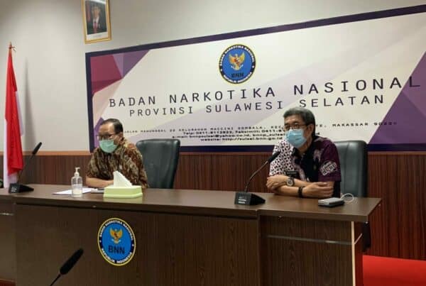 BNNP Sulsel Mengikuti Kegiatan Pelantikan Pengurus BERSAMA DPD Sulawesi Selatan secara Virtual