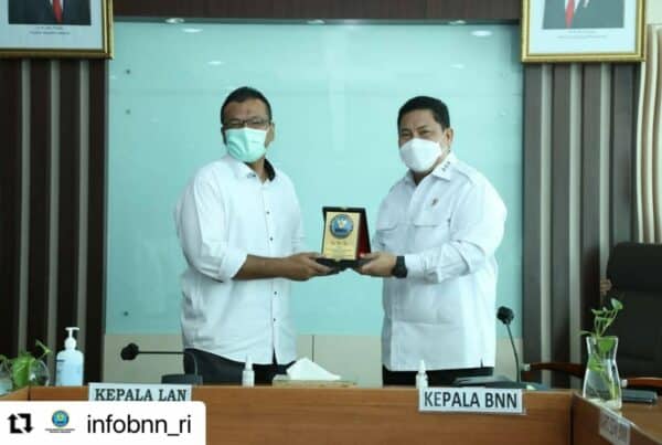 Repost BNN RI ” BNN RI dan LAN Jalin Kerjasama Penggunaan Aplikasi SIPKA dan PKN II Angkatan 1 “.