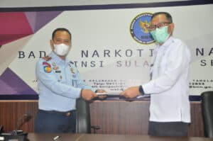 Tiga Pimpinan Rutan Klas IIB di Sulsel Melaksanakan Penandatanganan Kerjasama Dengan BNN Prov.Sulsel.
