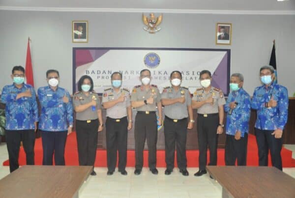 BNNP Sulawesi Selatan Beserta Jajaran BNNK Melaksanakan Penandatanganan Perjanjian Kinerja dan Penetapan Kinerja Tahun Anggaran 2021