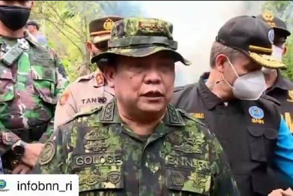 Repost BNN RI ” Kepala BNN RI Pimpin Pemusnahan 9 Hektar Ladang Ganja di Aceh Utara”.