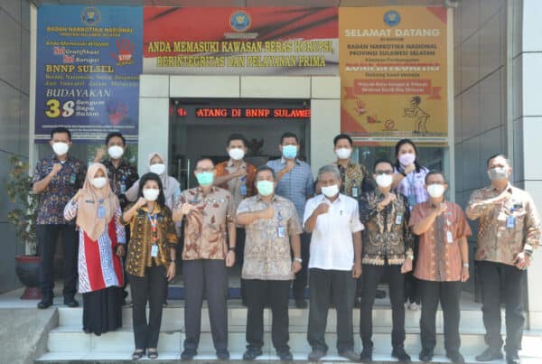 BNN Provinsi Sulawesi Selatan Melaksanakan kegiatan Taklimat Akhir Audit Satker Tahap I (Perencanaan dan Perorganisasian BNNP/BNNK/Kota Tahun Anggaran 2021