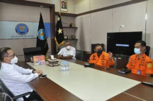 Kepala Badan Narkotika Nasional (BNN) Provinsi Sulawesi Selatan Brigjen Pol.Drs.Ghiri Prawijaya,M.Th menerima kunjungan dari Kepala Basarnas Sulsel DR.Junaedi.S.Sos,