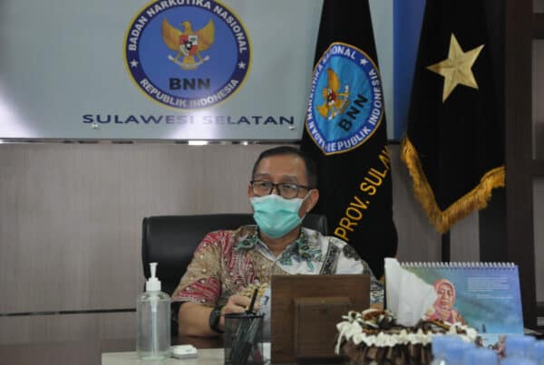 Kepala BNNP Sulsel Brigjen Pol.Drs.Ghiri Prawijaya,M.Th memimpin rapat persiapan menjelang Hari Anti Narkotika Internasional (HANI) 2021.