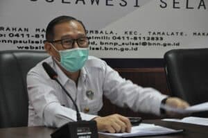 Kepala Badan Narkotika Nasional (BNN) Provinsi Sulawesi Selatan Brigjen Pol.Drs.Ghiri Prawijaya.M.Th mengikuti kegiatan Rapat Pimpinan (Rapim) BNN RI secara virtual