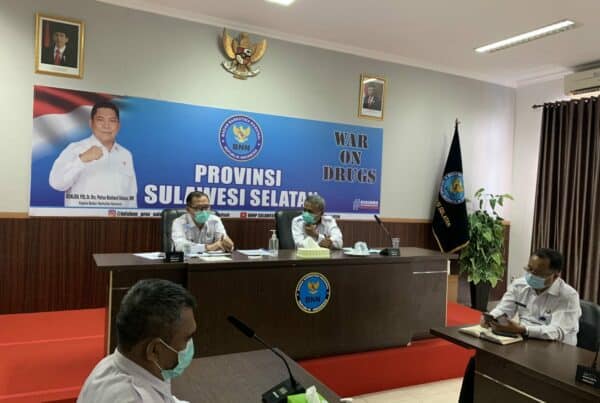 Kepala BNNP Sulsel Mengikuti Kegiatan Rapat Pimpinan BNN RI Secara Virtual.