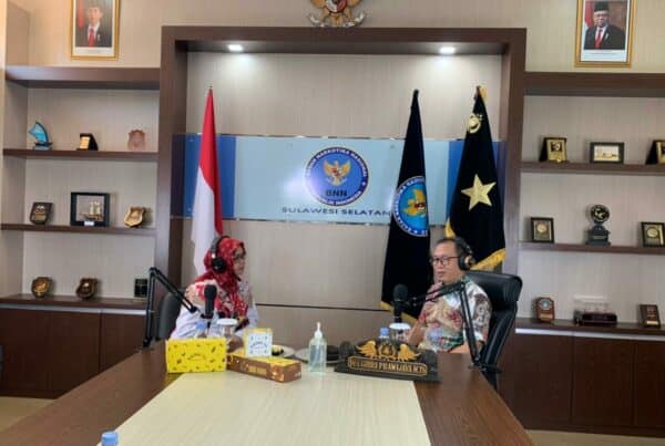 Kepala BNNP Sulsel Poadcast bersama STIE NOBEL dalam rangka persiapan HANI 2021.