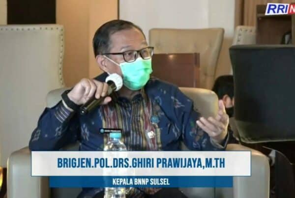 Kepala BNNP Sulawesi Selatan melaksanakan Talkshow Dialog Interaktif Luar Ruangan bersama LPP RRI Makassar,14 Juli 2021