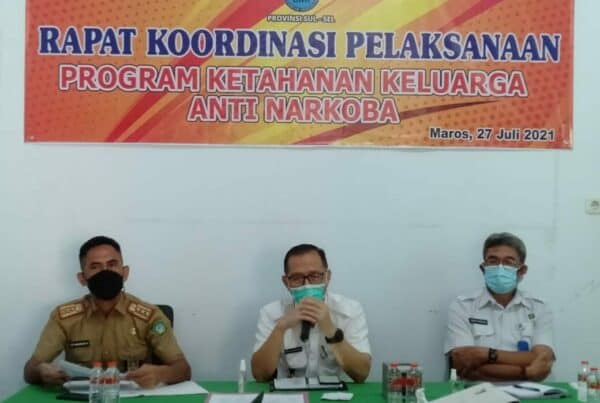 BNNP Sulsel Melaksanakan Rapat Koordinasi Pelaksanaan Program Ketahanan Keluarga Anti Narkoba