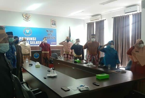 BNNP Sulawesi Selatan Mengikuti Upacara Peringatan Detik Detik Proklamasi Kemerdekan Republik Indonesia Ke 76 Tahun 2021 Secara Virtual