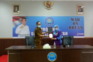 Kepala BNNP Sulawesi Selatan Menerima Audies FAMILY of CREATIVE COMMUNITY (FCC)