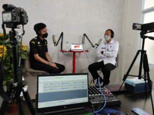 Kepala BNNP Sulawesi Selatan Melaksanakan Podcast di Kantor Wilayah DJBC Sulawesi Bagian Selatan