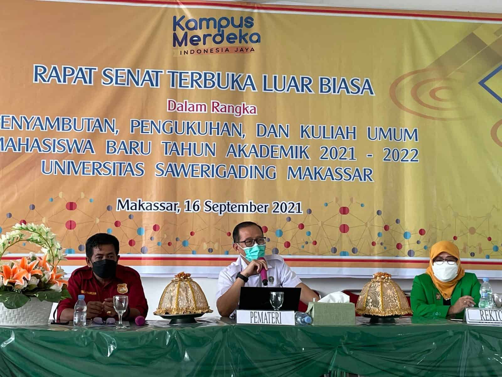 Kepala BNN Prov. Sulsel Brigjen Pol. Drs. Ghiri Prawijaya, M.Th memberikan kuliah umum ceramah narkoba pada Penyambutan, Pengukuhan Mahasiswa Baru Tahun Akademik 2021-2022 Universitas Sawerigading Makassar Kepala BNN Prov. Sulsel Brigjen Pol. Drs. Ghiri Prawijaya, M.Th memberikan kuliah umum ceramah narkoba pada Penyambutan, Pengukuhan Mahasiswa Baru Tahun Akademik 2021-2022 Universitas Sawerigading Makassar