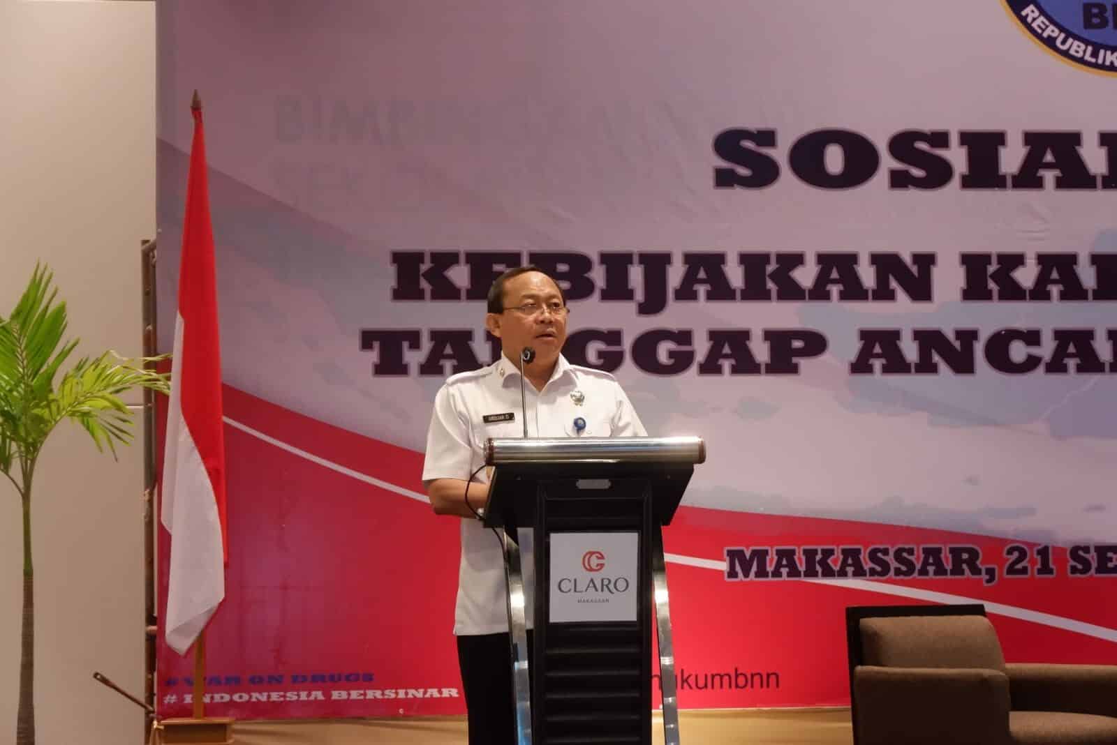 Kepala BNNP Sulawesi Selatan Menghadiri Sosialisasi Kebijakan Kab/Kota Tanggap Ancaman Narkoba Kepala BNNP Sulawesi Selatan Menghadiri Sosialisasi Kebijakan Kab/Kota Tanggap Ancaman Narkoba
