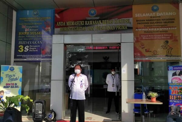 Kepala Bidang Pemberatasan BNNP Sulawesi Selatan Memimpin Apel Pagi