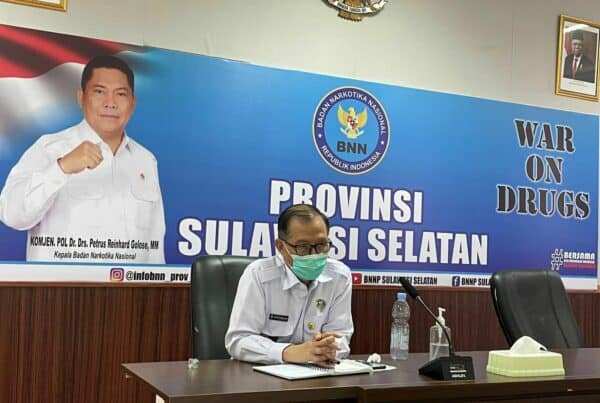 BNNP Sulawesi Selatan Mengikuti Kegiatan Rapat Pimpinan (Rapim) BNN RI Secara Virtual