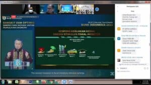 Sub. Koordinator Administrasi Basri, S.Pi mengikuti kegiatan virtual “Pertemuan Tahunan Bank Indonesia Provinsi Sulawesi Selatan Tahun 2021