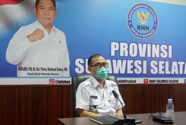 BNNP Sulawesi Selatan Mengikuti Kegiatan Desk Pelaksanaan Evaluasi Integritas Wilayah Birokrasi Bersih dan Melayani (WBBM) pada Tim Penilai Nasional (TPI) Kunwas RB Kemenpan RI secara Virtual