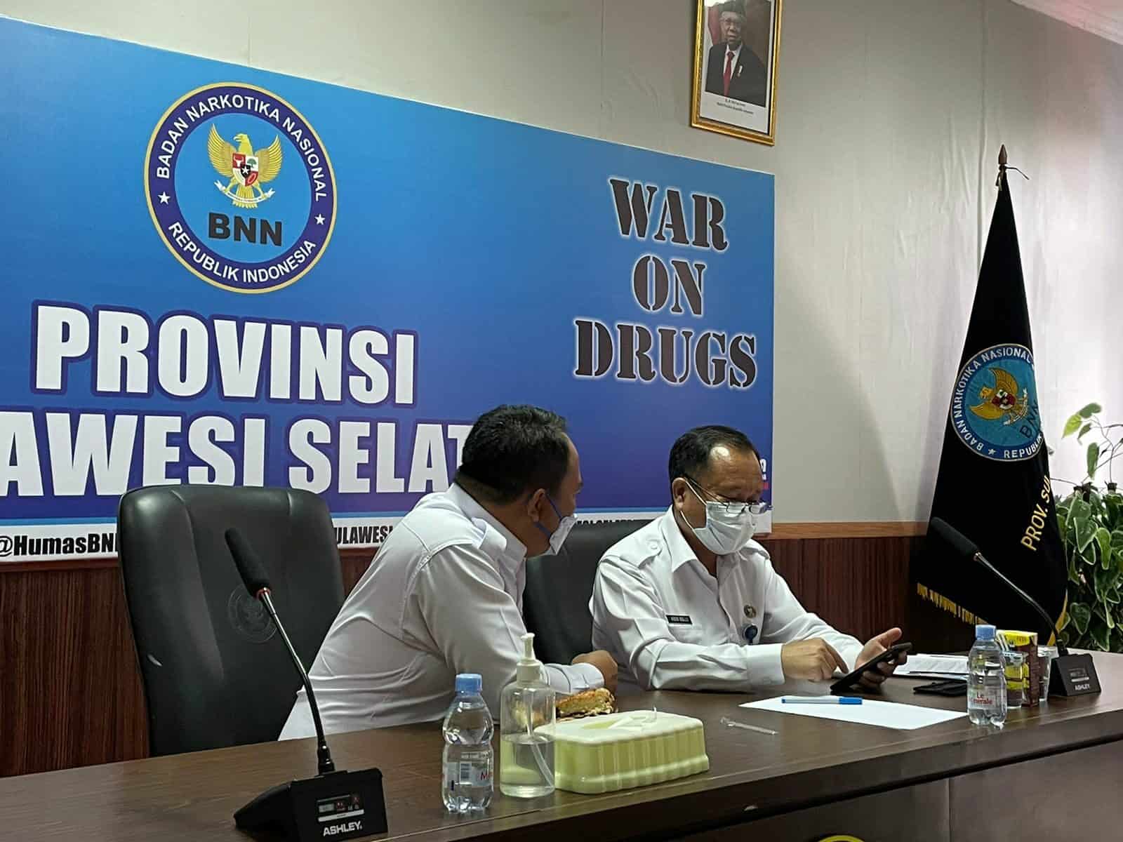 BNNP Sulawesi Selatan Mengikuti Kegiatan Rapat Pimpinan (Rapim) BNN RI Secara Virtual