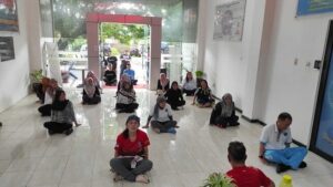 Senam pagi bersama Kepala BNNP Sulsel dan Ibu-ibu DWP BNNP Sulsel