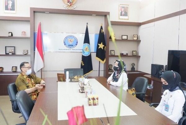 Kepala BNNP Sulsel menerima kunjungan dari Kalapas Perempuan Narkotika IIA Sunnguminasa