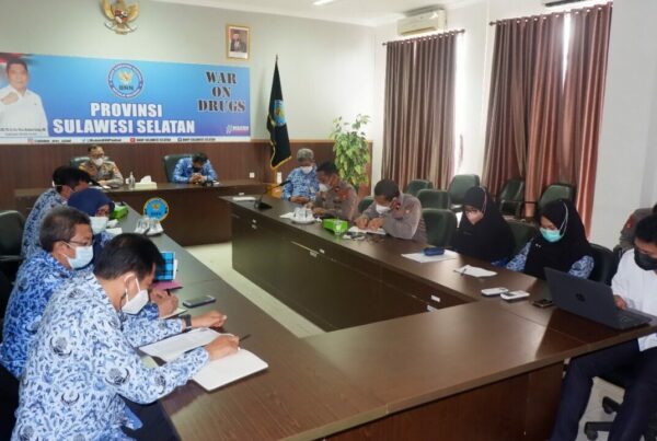 BNNP Sulsel mengikuti Penyusunan Perjanjian Kinerja Berbasis Aplikasi E-Kinerja (E-Kin) BNN secara virtual
